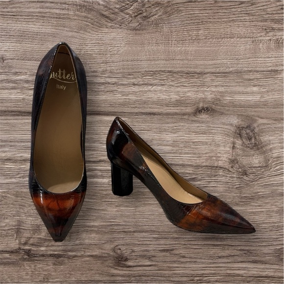 Butter Italy Eloisee Pointed Toe Pumps Size 7.5B - Picture 1 of 8
